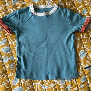 Kids Teal and Rust Short Sleeve Tee